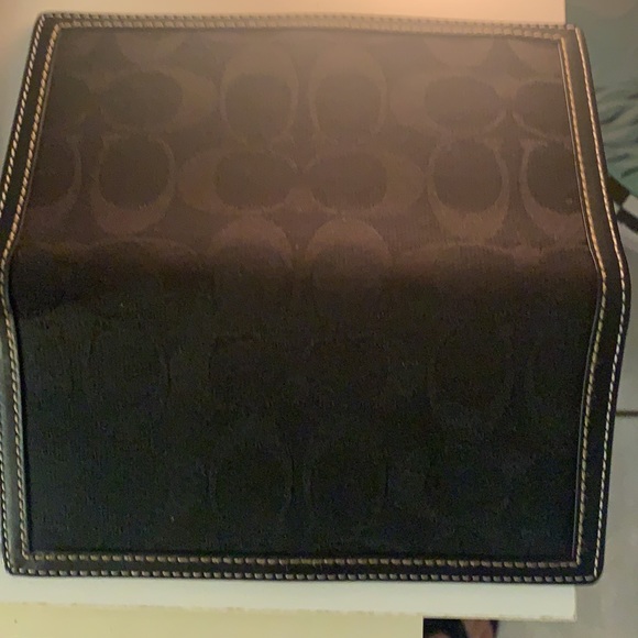 Black Signature Coach Checkbook Wallet - Picture 4 of 7